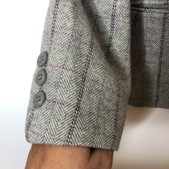 VINTAGE Edgeworth Clothiers Women's Gray Jacket and Skirt Suit 2 piece Dress 10 - Picture 7 of 13